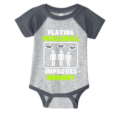 Playing Pickleball Improves Memory Dink Player Infant Baby Jersey Bodysuit