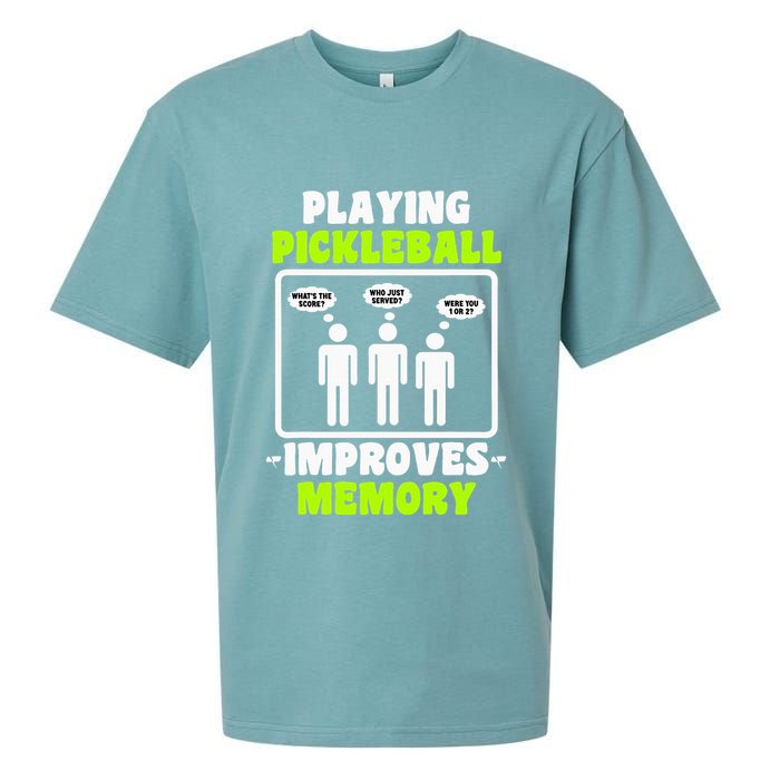 Playing Pickleball Improves Memory Dink Player Sueded Cloud Jersey T-Shirt