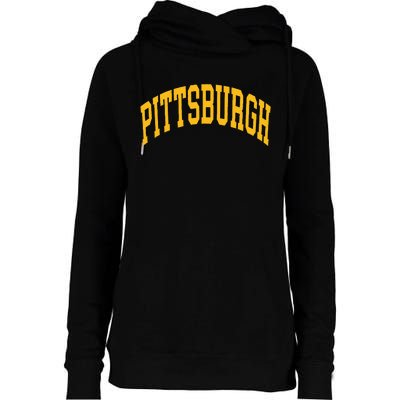 Pittsburgh Womens Funnel Neck Pullover Hood