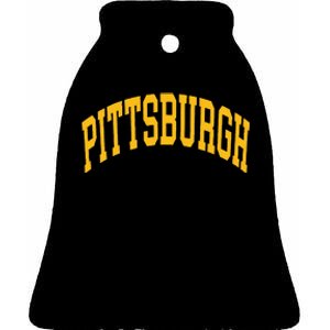 Pittsburgh Ceramic Bell Ornament