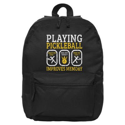 Playing Pickleball Improves Memory Pickleball Retirement 16 in Basic Backpack