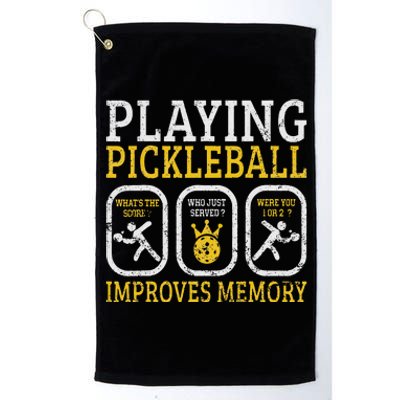 Playing Pickleball Improves Memory Pickleball Retirement Platinum Collection Golf Towel