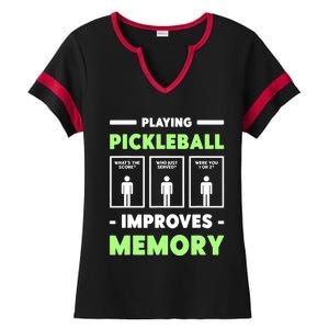 Playing Pickleball Improves Memory Dink Player TShirt Ladies Halftime Notch Neck Tee