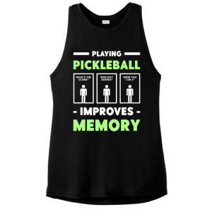 Playing Pickleball Improves Memory Dink Player TShirt Ladies PosiCharge Tri-Blend Wicking Tank