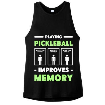 Playing Pickleball Improves Memory Dink Player TShirt Ladies PosiCharge Tri-Blend Wicking Tank
