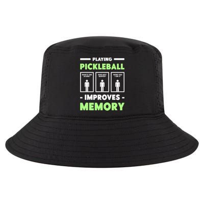 Playing Pickleball Improves Memory Dink Player TShirt Cool Comfort Performance Bucket Hat