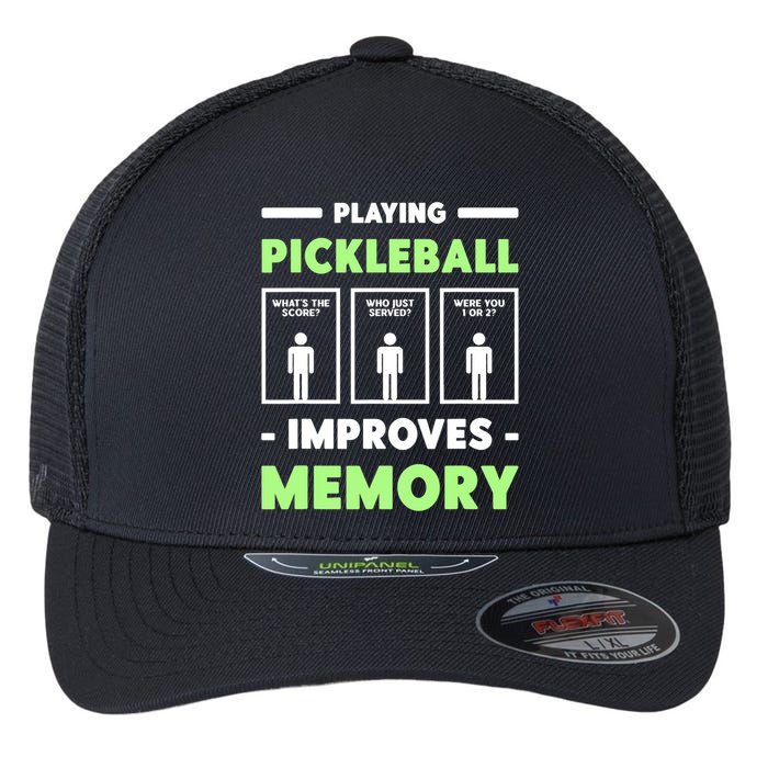 Playing Pickleball Improves Memory Dink Player TShirt Flexfit Unipanel Trucker Cap