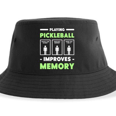 Playing Pickleball Improves Memory Dink Player TShirt Sustainable Bucket Hat