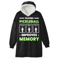 Playing Pickleball Improves Memory Dink Player TShirt Hooded Wearable Blanket