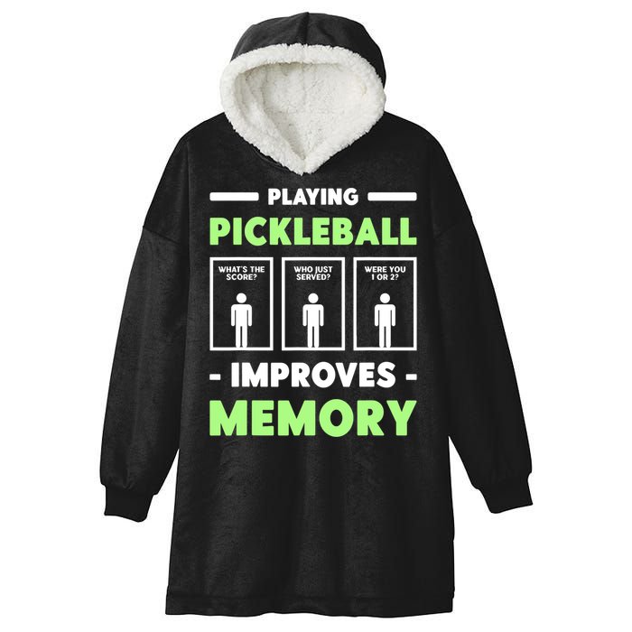 Playing Pickleball Improves Memory Dink Player TShirt Hooded Wearable Blanket