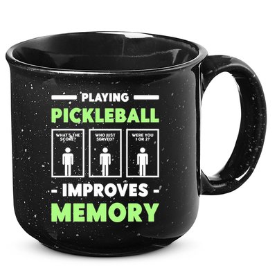 Playing Pickleball Improves Memory Dink Player TShirt 15oz Campfire Ceramic Mug