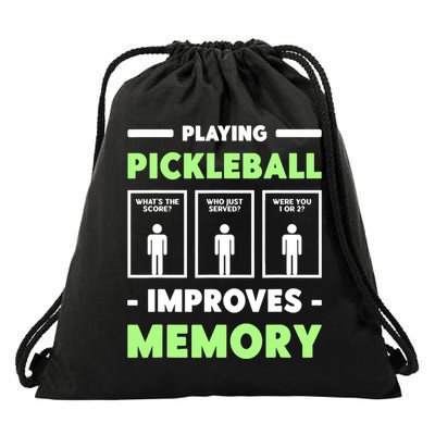 Playing Pickleball Improves Memory Dink Player TShirt Drawstring Bag