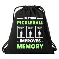 Playing Pickleball Improves Memory Dink Player TShirt Drawstring Bag