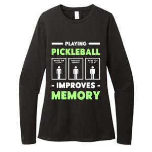 Playing Pickleball Improves Memory Dink Player TShirt Womens CVC Long Sleeve Shirt