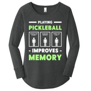 Playing Pickleball Improves Memory Dink Player TShirt Women's Perfect Tri Tunic Long Sleeve Shirt