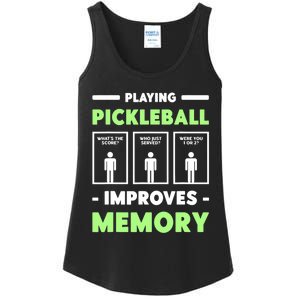 Playing Pickleball Improves Memory Dink Player TShirt Ladies Essential Tank