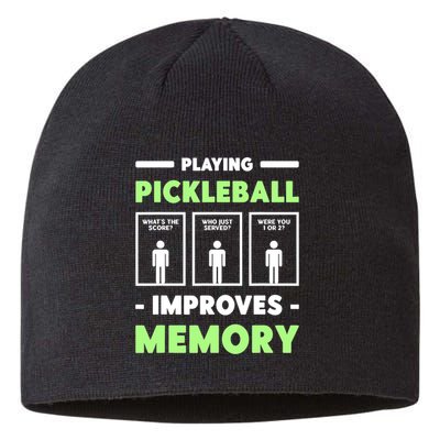 Playing Pickleball Improves Memory Dink Player TShirt Sustainable Beanie