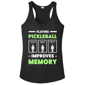 Playing Pickleball Improves Memory Dink Player TShirt Ladies PosiCharge Competitor Racerback Tank