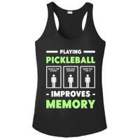 Playing Pickleball Improves Memory Dink Player TShirt Ladies PosiCharge Competitor Racerback Tank