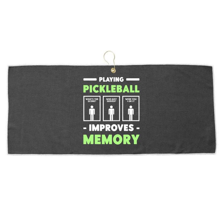 Playing Pickleball Improves Memory Dink Player TShirt Large Microfiber Waffle Golf Towel