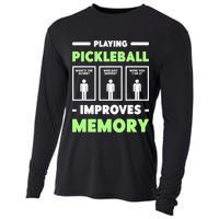 Playing Pickleball Improves Memory Dink Player TShirt Cooling Performance Long Sleeve Crew