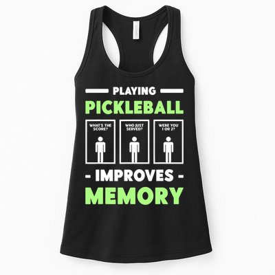Playing Pickleball Improves Memory Dink Player TShirt Womens Tank Top