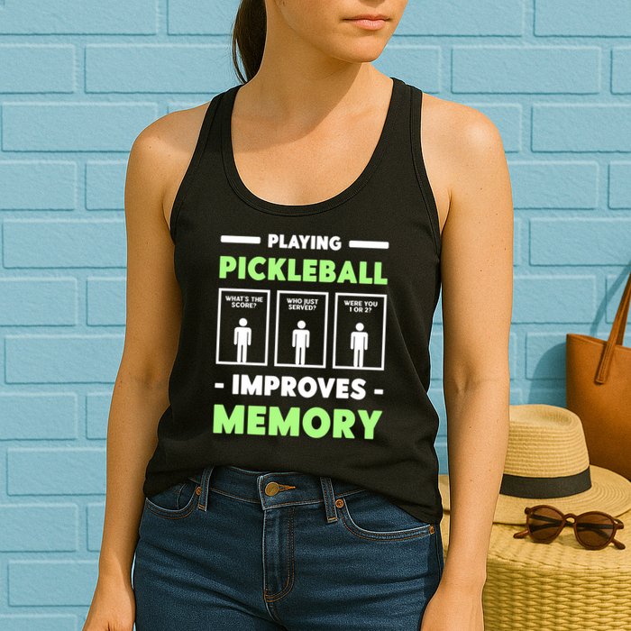 Playing Pickleball Improves Memory Dink Player TShirt Womens Tank Top