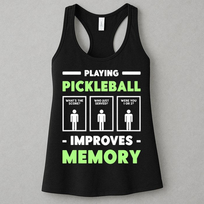 Playing Pickleball Improves Memory Dink Player TShirt Womens Tank Top