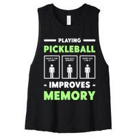 Playing Pickleball Improves Memory Dink Player TShirt Women's Racerback Cropped Tank