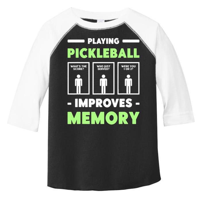 Playing Pickleball Improves Memory Dink Player TShirt Toddler Fine Jersey T-Shirt