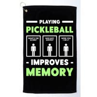 Playing Pickleball Improves Memory Dink Player TShirt Golf Towel