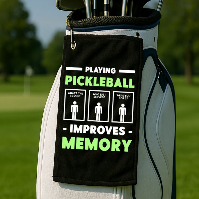 Playing Pickleball Improves Memory Dink Player TShirt Golf Towel