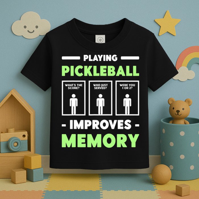 Playing Pickleball Improves Memory Dink Player TShirt Toddler T-Shirt