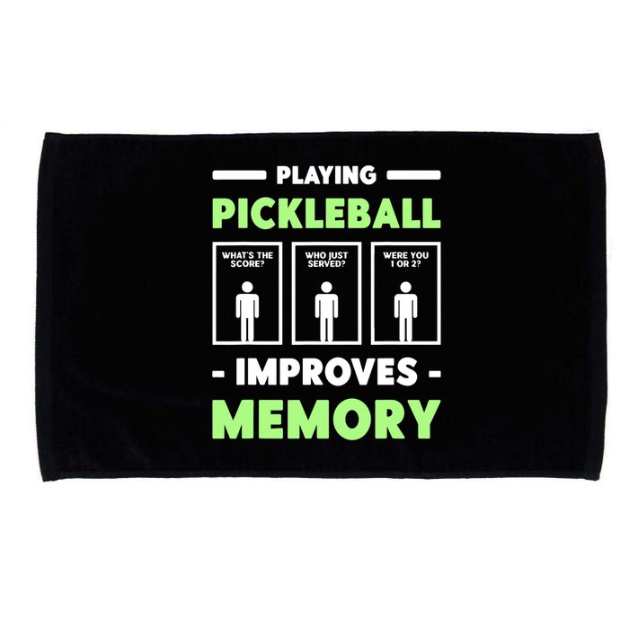 Playing Pickleball Improves Memory Dink Player TShirt Microfiber Hand Towel