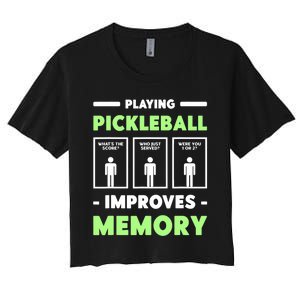 Playing Pickleball Improves Memory Dink Player TShirt Women's Crop Top Tee