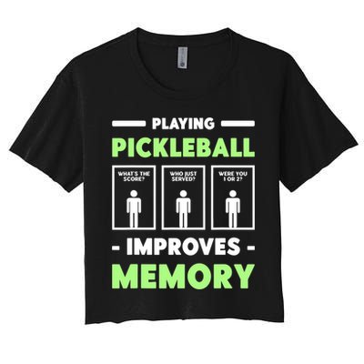 Playing Pickleball Improves Memory Dink Player TShirt Crop Top