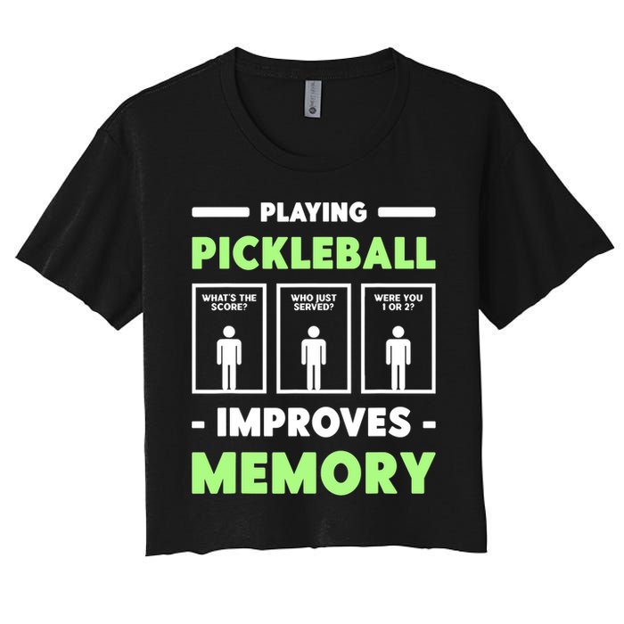 Playing Pickleball Improves Memory Dink Player TShirt Crop Top