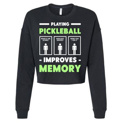 Playing Pickleball Improves Memory Dink Player TShirt Cropped Pullover Crew