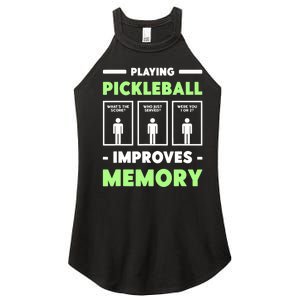 Playing Pickleball Improves Memory Dink Player TShirt Women's Perfect Tri Rocker Tank