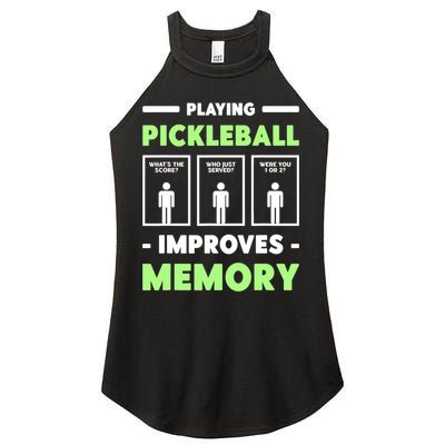 Playing Pickleball Improves Memory Dink Player TShirt Women's Perfect Tri Rocker Tank