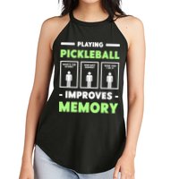 Playing Pickleball Improves Memory Dink Player TShirt Women's Perfect Tri Rocker Tank