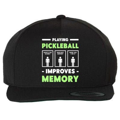 Playing Pickleball Improves Memory Dink Player TShirt Wool Snapback Cap