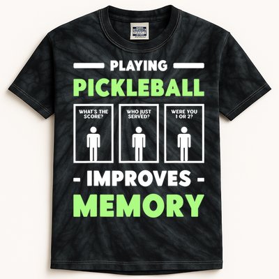 Playing Pickleball Improves Memory Dink Player TShirt Kids Tie-Dye T-Shirt