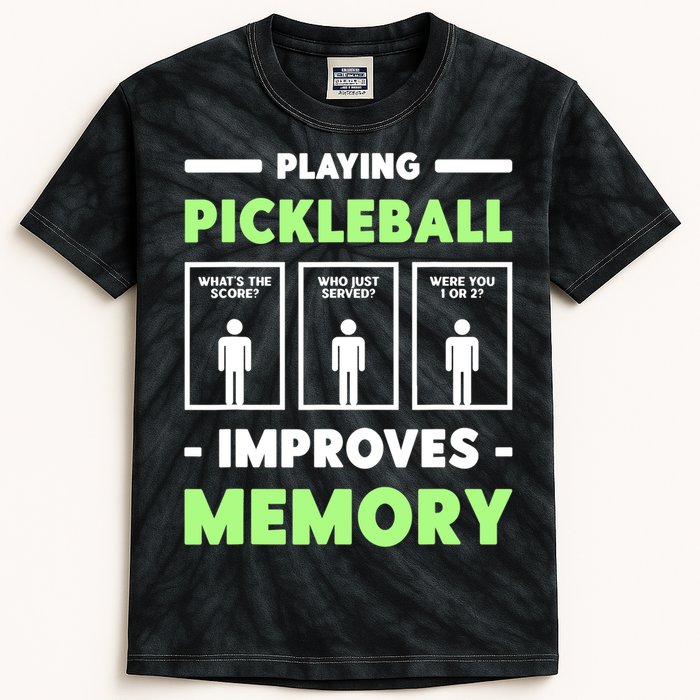 Playing Pickleball Improves Memory Dink Player TShirt Kids Tie-Dye T-Shirt