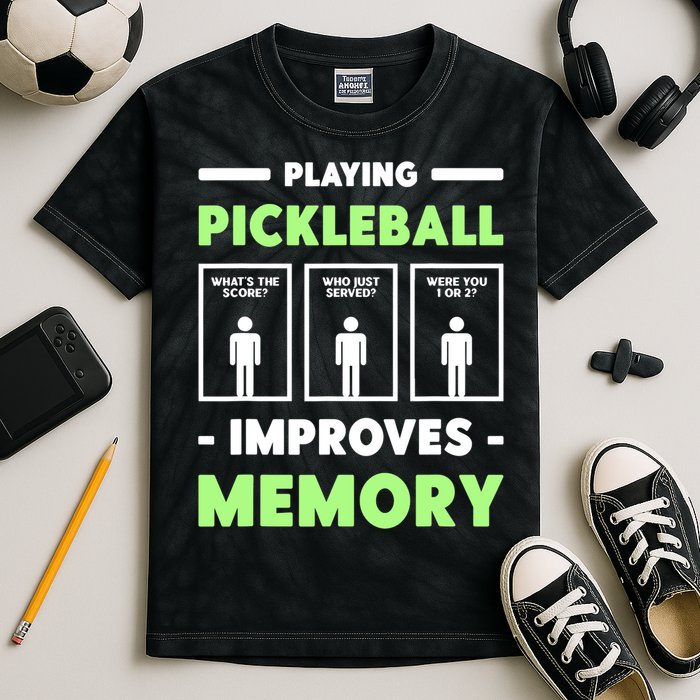 Playing Pickleball Improves Memory Dink Player TShirt Kids Tie-Dye T-Shirt