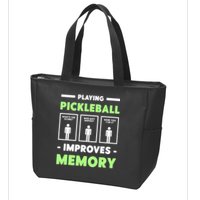 Playing Pickleball Improves Memory Dink Player TShirt Zip Tote Bag