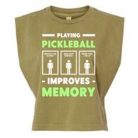 Playing Pickleball Improves Memory Dink Player TShirt Garment-Dyed Women's Muscle Tee