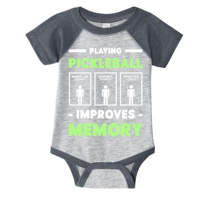 Playing Pickleball Improves Memory Dink Player TShirt Infant Baby Jersey Bodysuit