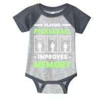 Playing Pickleball Improves Memory Dink Player TShirt Infant Baby Jersey Bodysuit