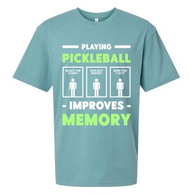 Playing Pickleball Improves Memory Dink Player TShirt Sueded Cloud Jersey T-Shirt